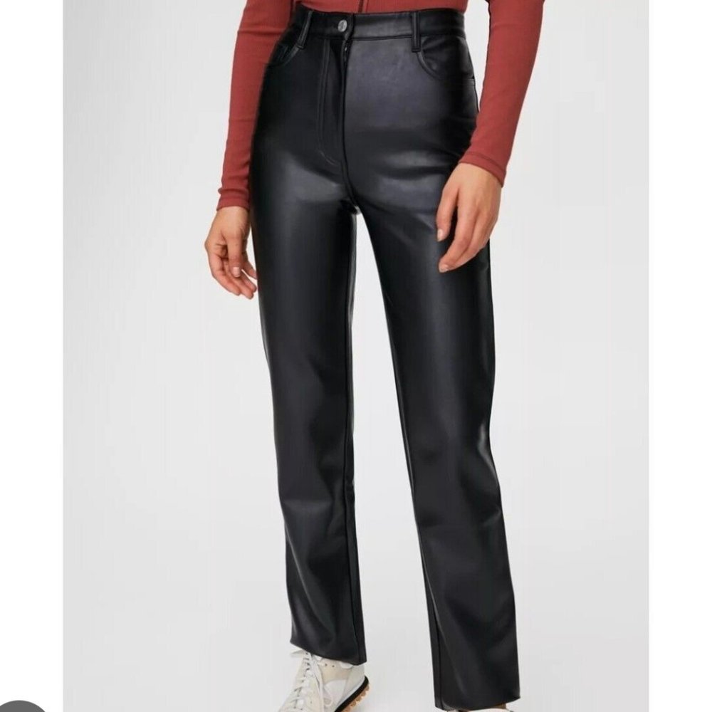 aritzia leather pants size 10